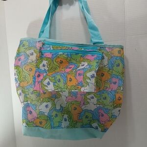 My Little Pony Beach Tote With Removable Pouch Retro Style Fun Bag MLP